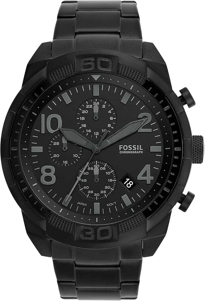 Montre Homme Fossil Bronson FS5712 avec bracelet en acier noir