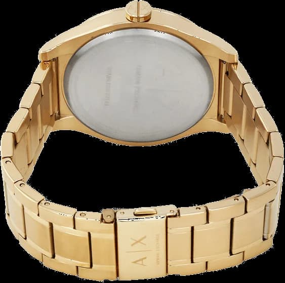 Cadran noir de la montre Armani Exchange AX2328 en détail