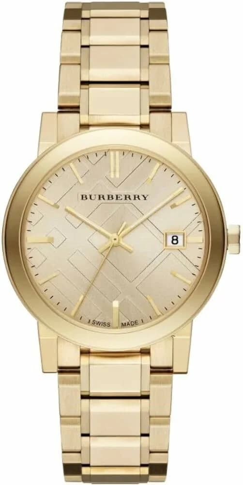 Montre unisexe Burberry BU9033, cadran or bracelet doré jaune