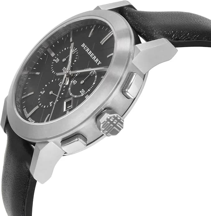 Profil de la montre Burberry BU9356, boîtier argent