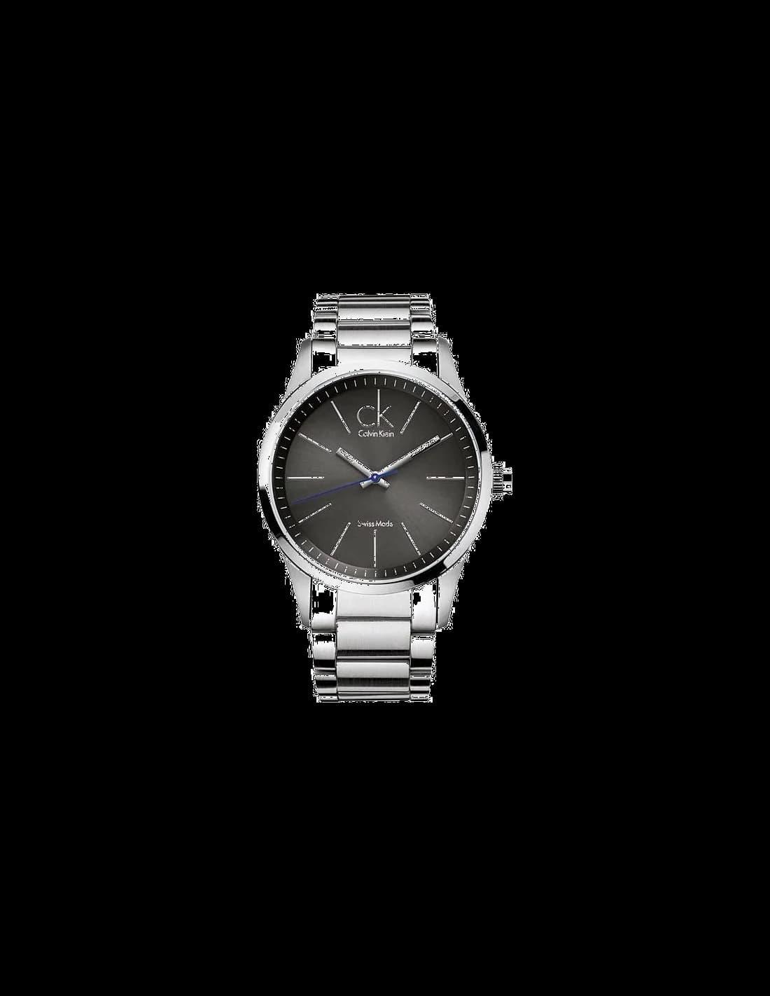 Montre homme Calvin Klein K2241107, cadran minimaliste noir sur acier