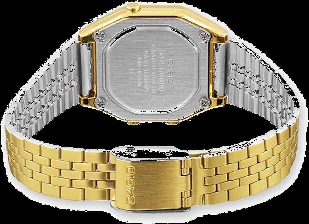 Cadran or de la montre Casio LA680WEGA-9EF en détail