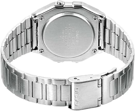 Cadran marron de la montre Casio A159WEA-9EF en détail