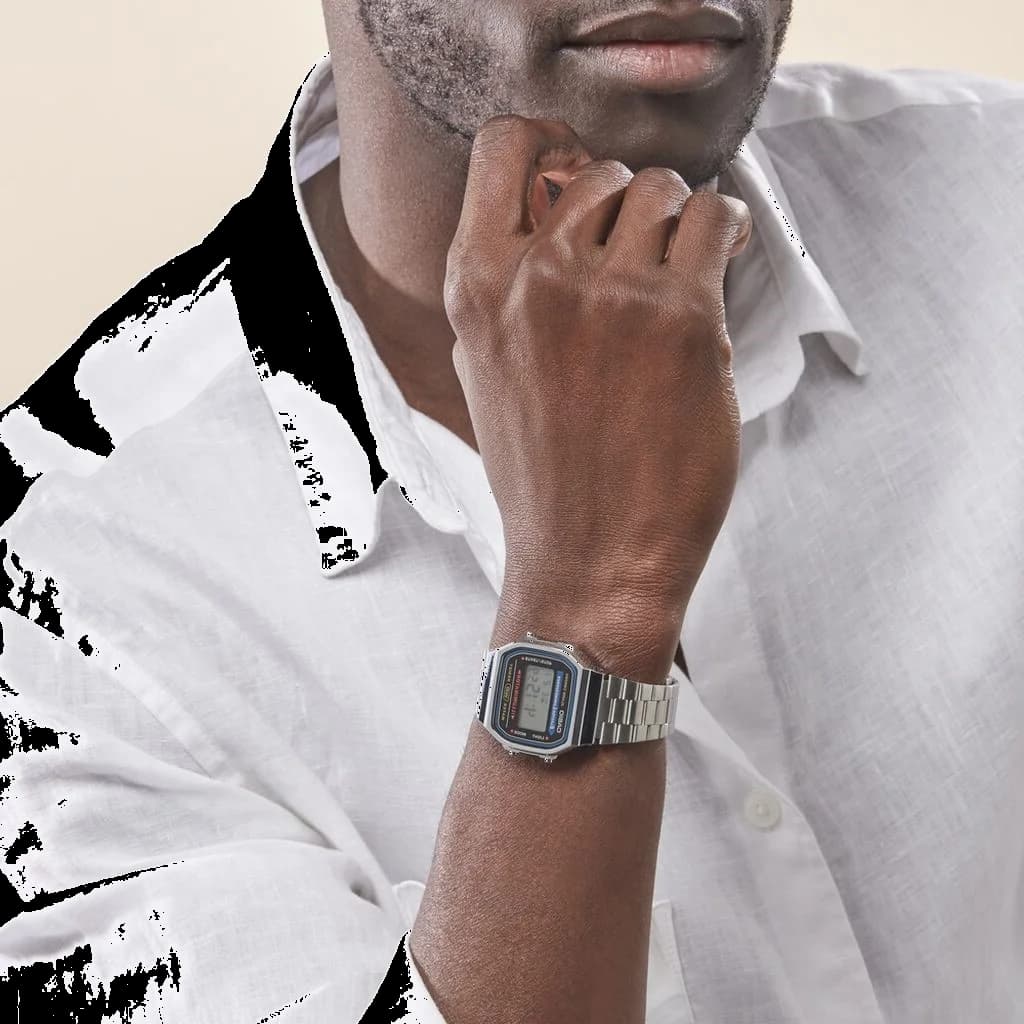 Bracelet acier de la montre Casio A168WA-1YES