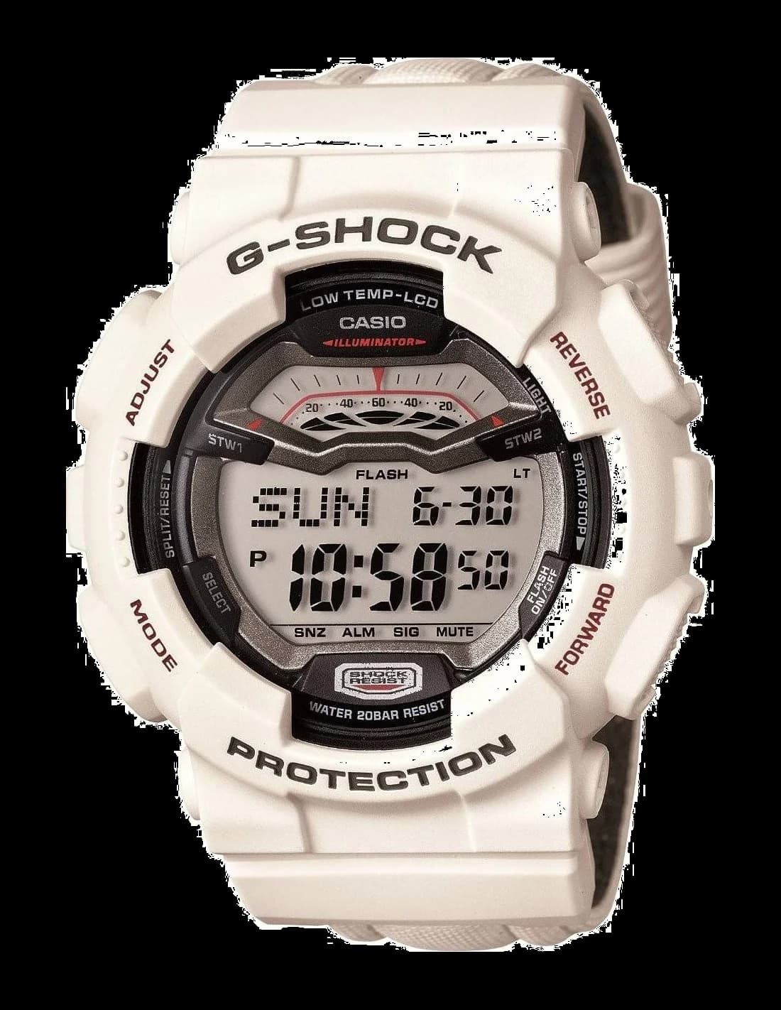 Montre homme Casio GLS-100-7ER, cadran gris sur bracelet cuir