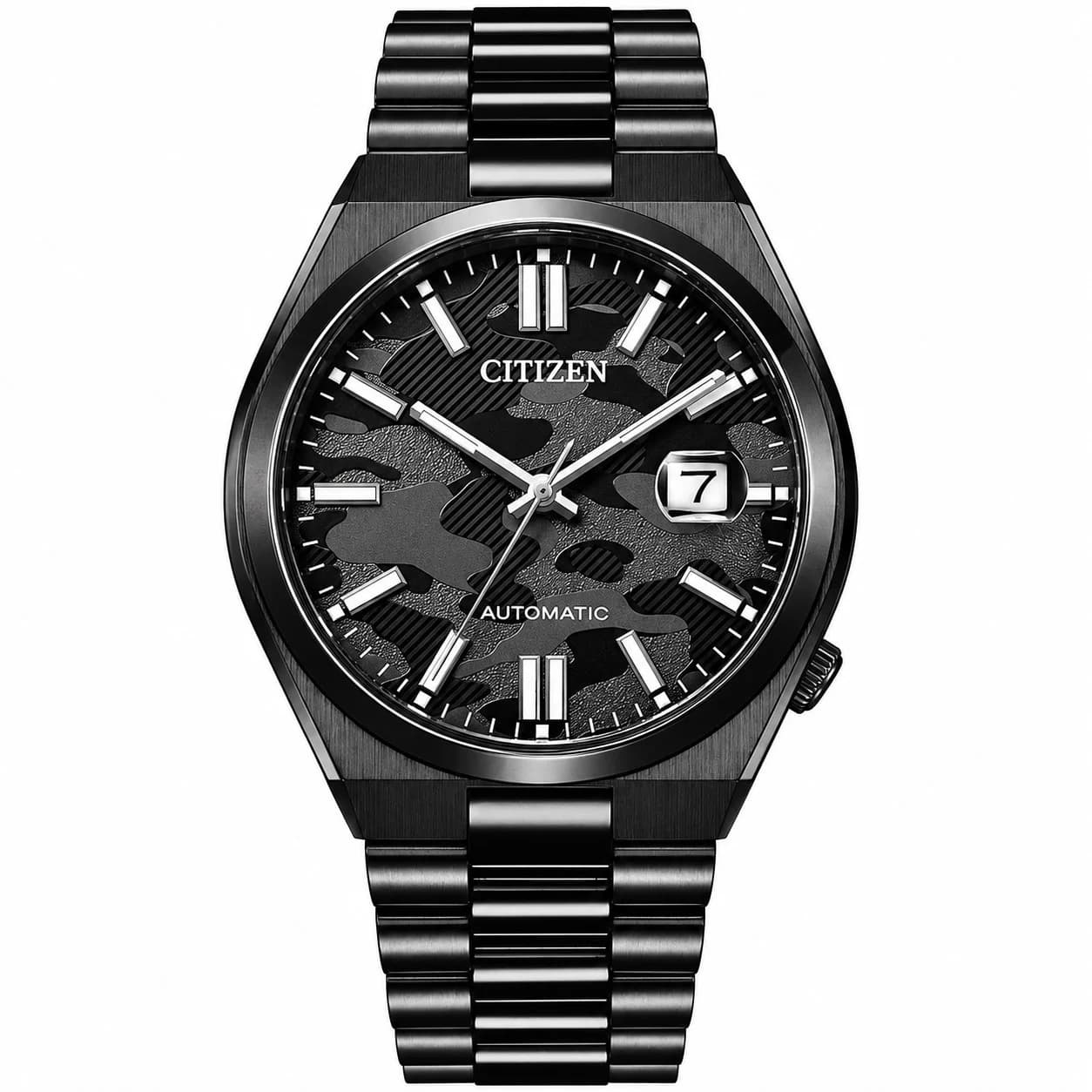 Montre Citizen NJ0155-87E homme cadran noir bracelet acier
