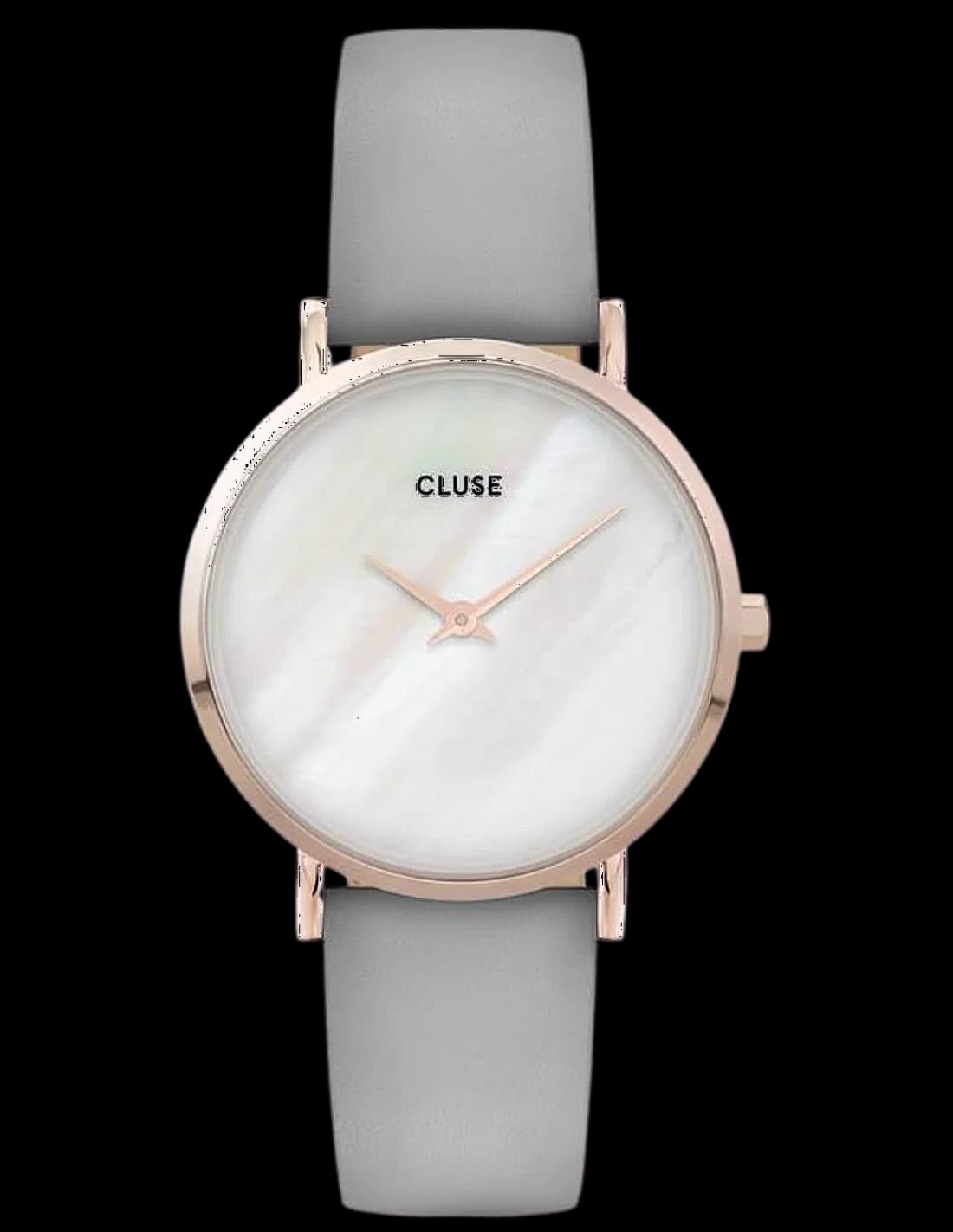 Montre femme Cluse CW0101203016, cadran blanc, bracelet cuir marron