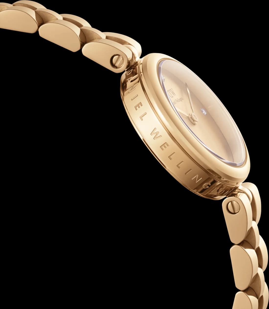 Cadran or de la montre Daniel Wellington DW00100718 en détail