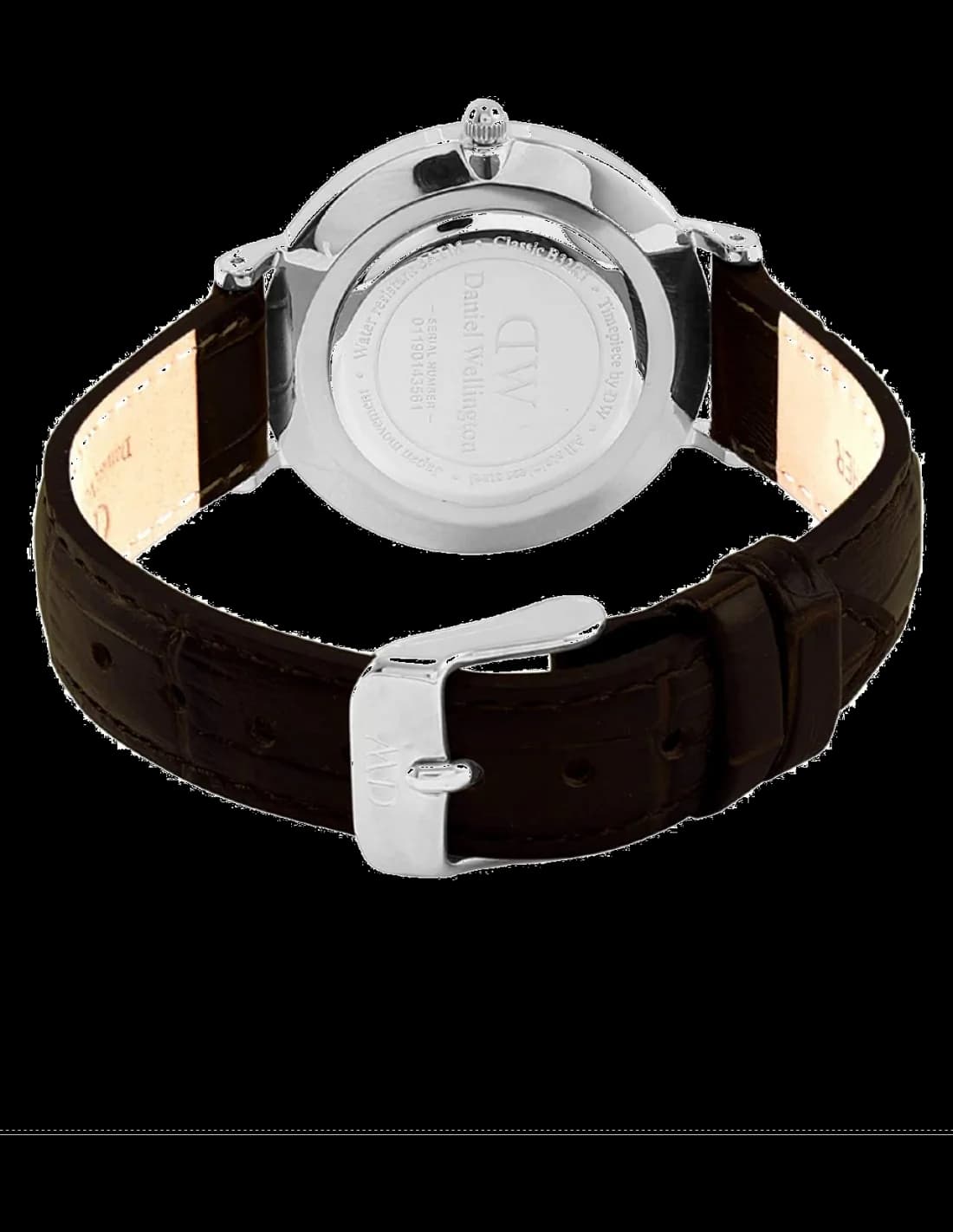 Cadran noir de la montre Daniel Wellington DW00100238 en détail