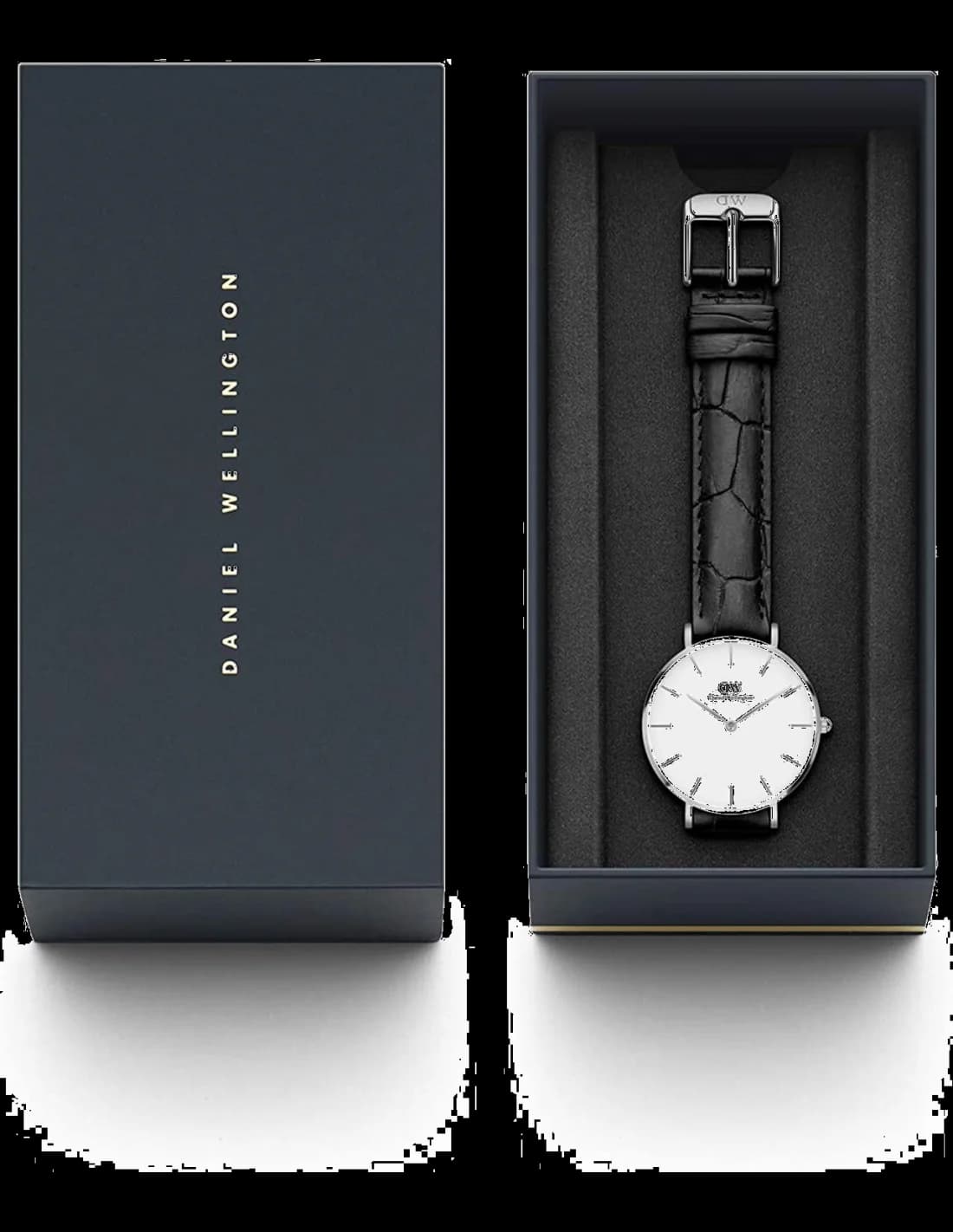 Cadran noir de la montre Daniel Wellington DW00100235 en détail