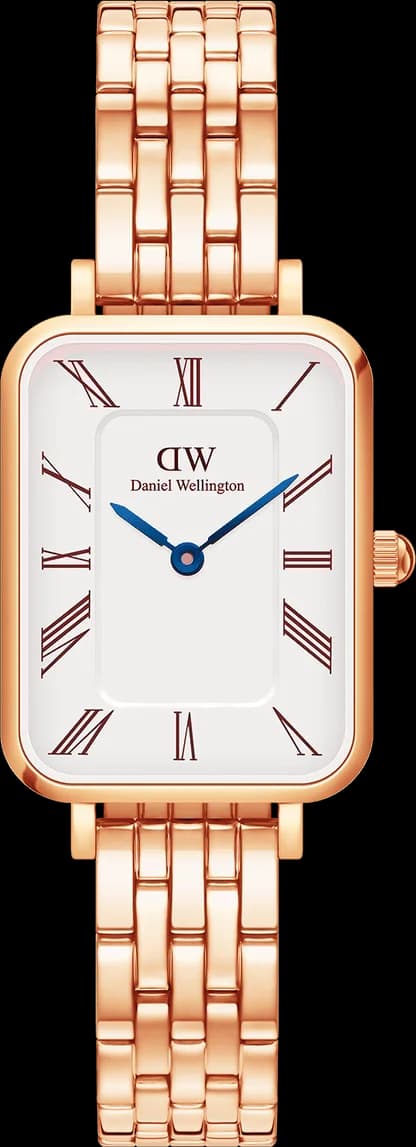 Montre femme Daniel Wellington 109931, cadran blanc, bracelet acier doré or rose