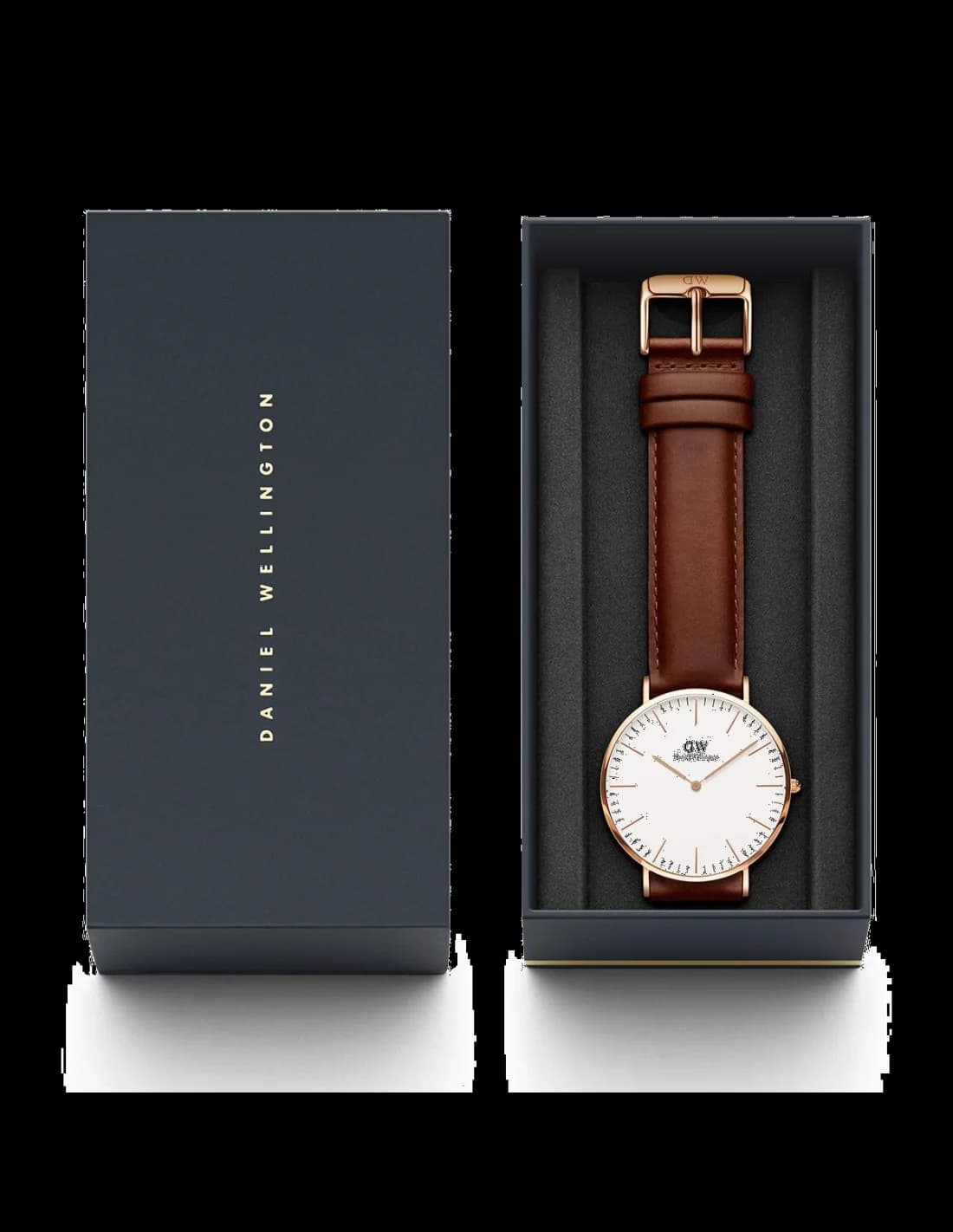 Cadran blanc de la montre Daniel Wellington DW00100006 en détail