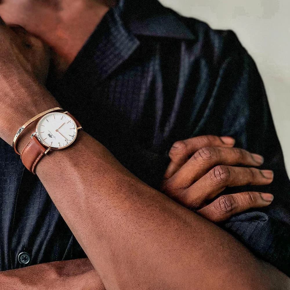 Bracelet cuir de la montre Daniel Wellington DW00100006