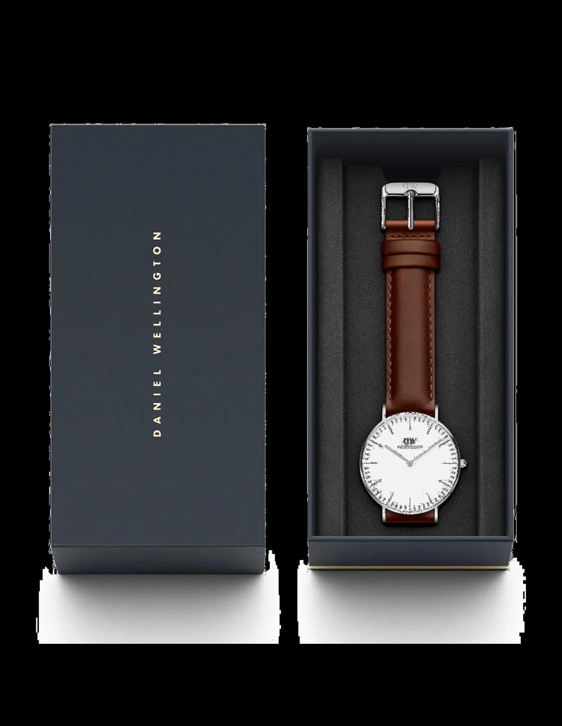 Cadran blanc de la montre Daniel Wellington DW00100052 en détail