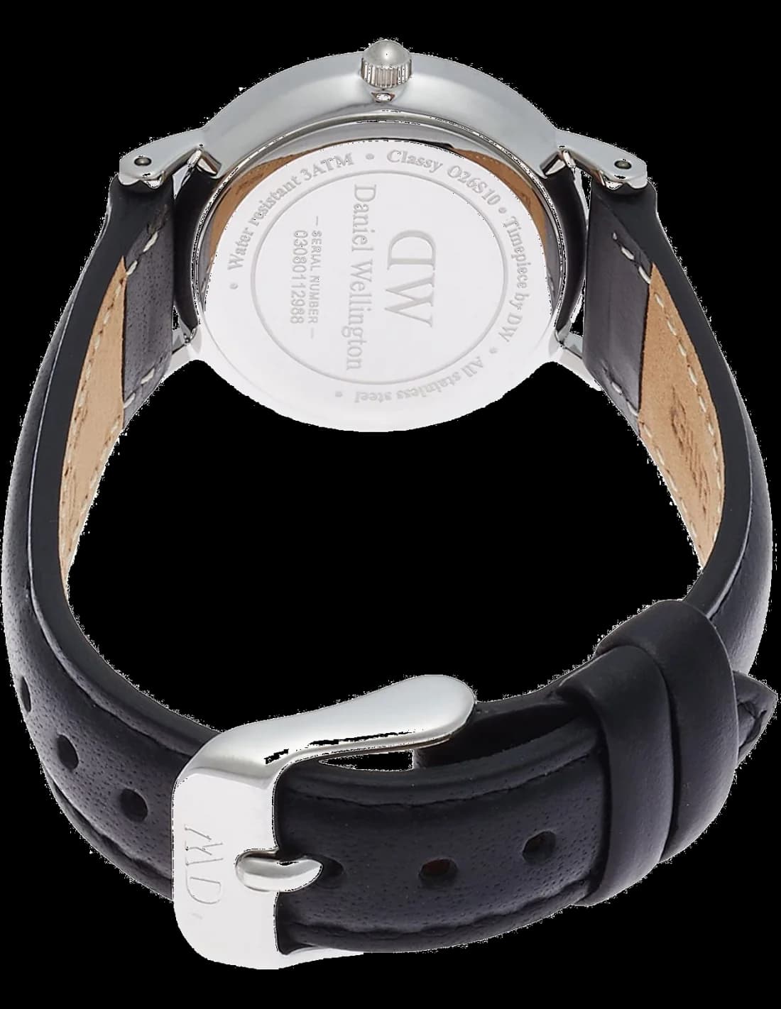 Cadran blanc de la montre Daniel Wellington DW00100068 en détail
