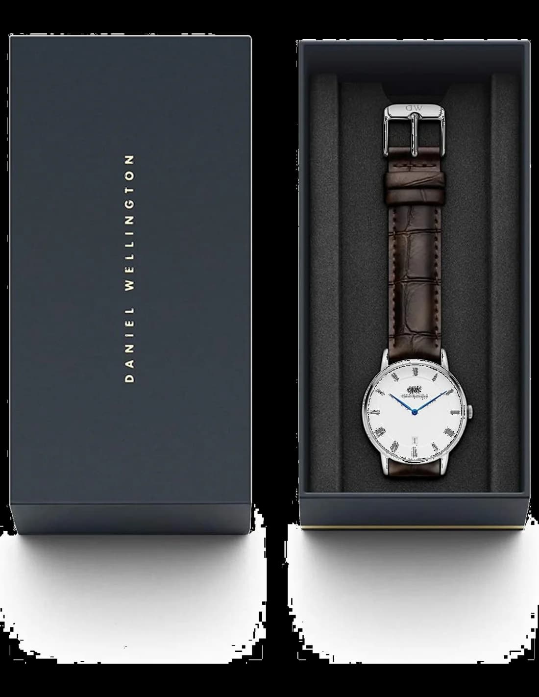 Cadran blanc de la montre Daniel Wellington DW00100097 en détail