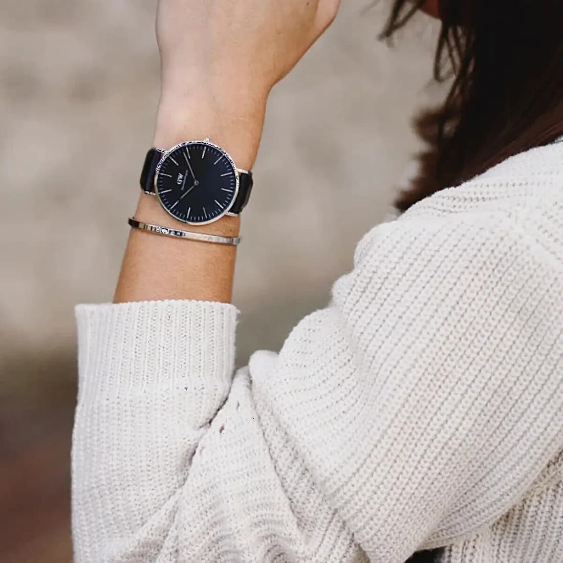 Profil de la montre Daniel Wellington DW00100145, boîtier argent