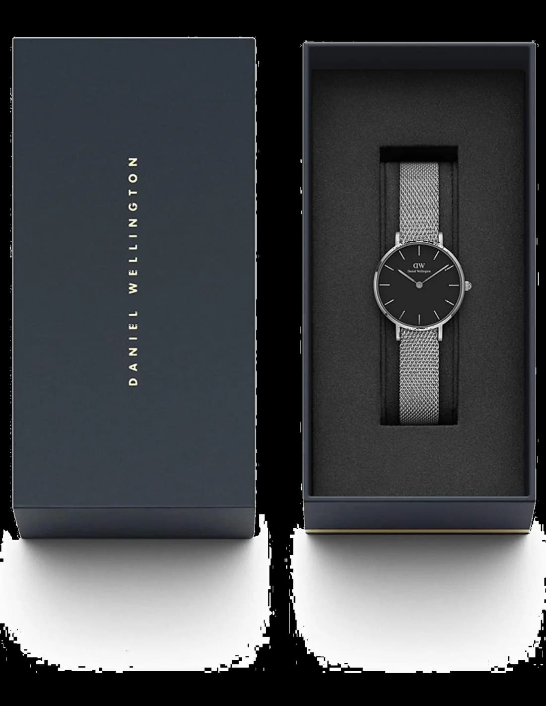 Cadran noir de la montre Daniel Wellington DW00100162 en détail