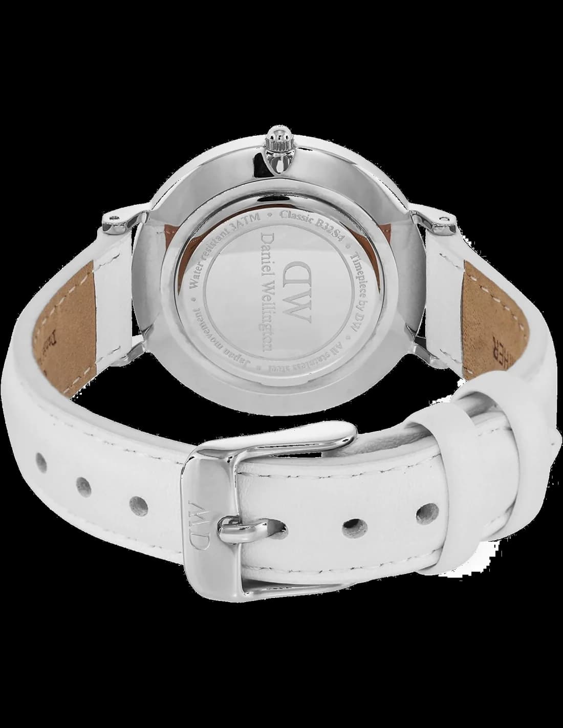 Cadran blanc de la montre Daniel Wellington DW00100190 en détail