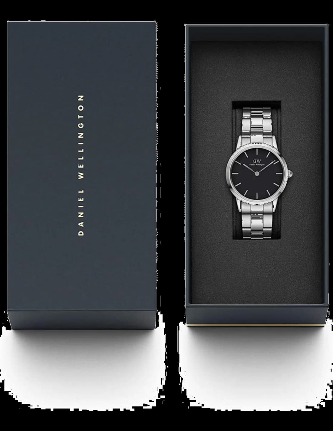 Cadran noir de la montre Daniel Wellington DW00100206 en détail