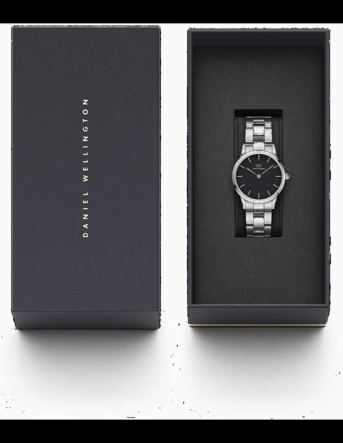 Cadran noir de la montre Daniel Wellington DW00100208 en détail