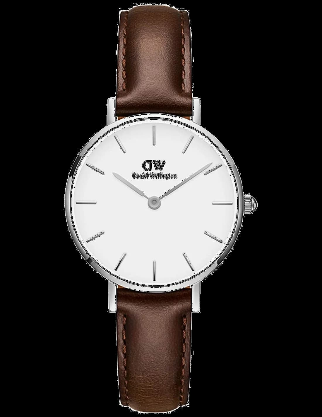 Montre femme Daniel Wellington DW00100239, au cadran blanc sur bracelet cuir