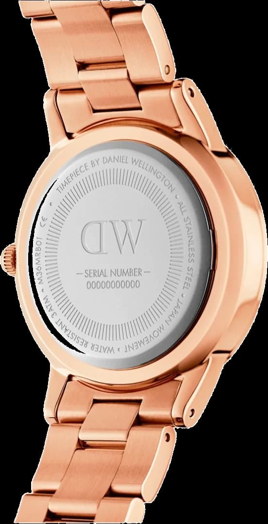 Cadran noir de la montre Daniel Wellington DW00100344 en détail