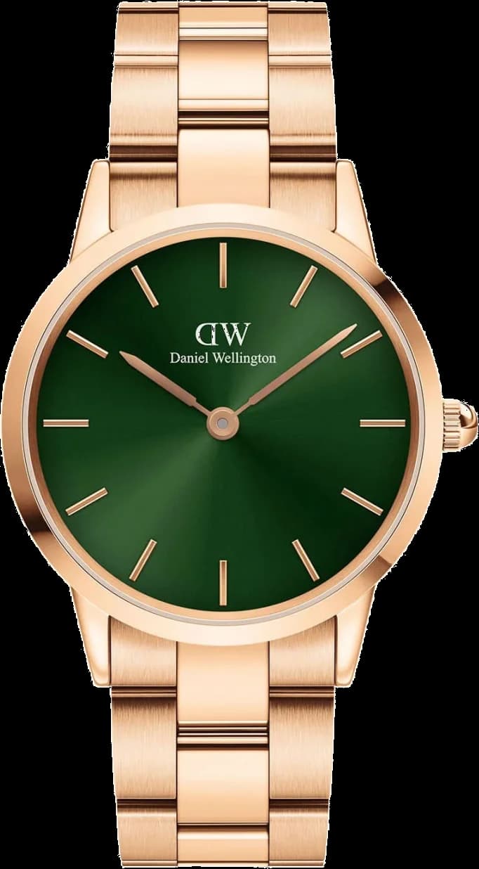 Montre femme Daniel Wellington DW00100421, cadran vert sur acier doré