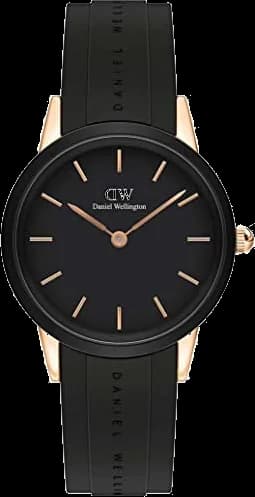 Montre femme Daniel Wellington DW00100426, boîtier noir mat, bracelet silicone