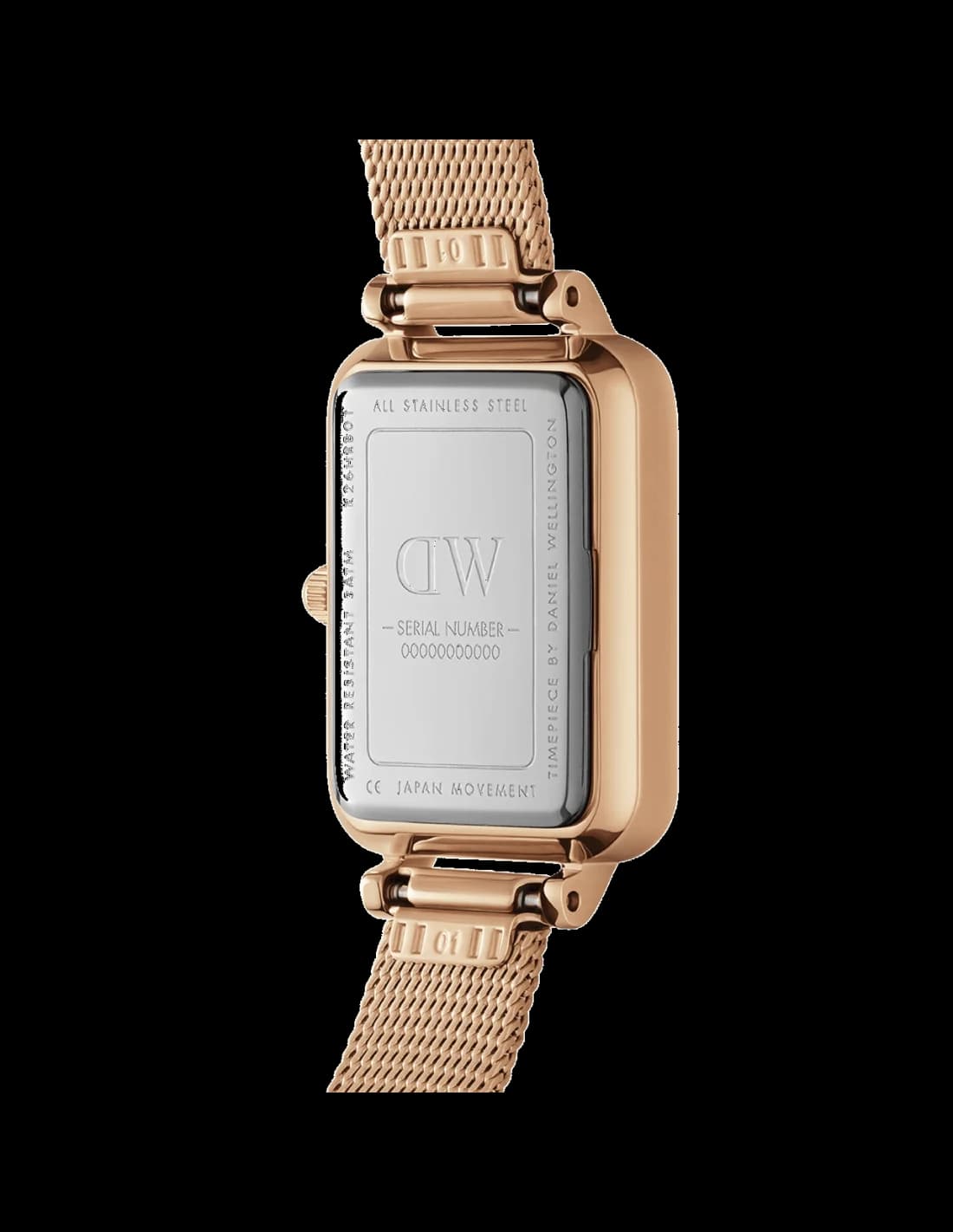 Cadran noir de la montre Daniel Wellington DW00100432 en détail