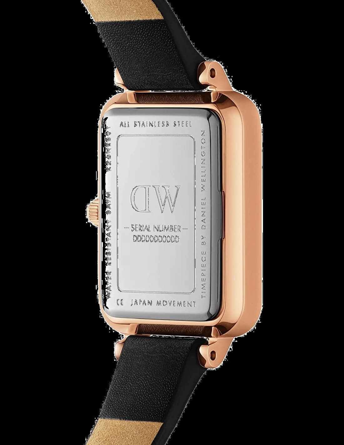 Cadran noir de la montre Daniel Wellington DW00100435 en détail