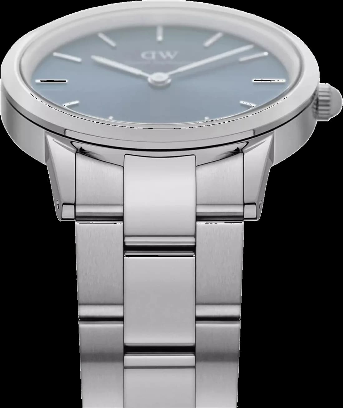 Cadran bleu de la montre Daniel Wellington DW00100459 en détail