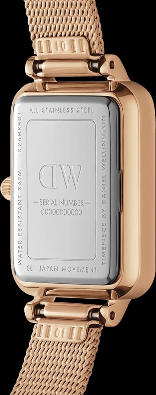 Cadran blanc de la montre Daniel Wellington DW00100465 en détail