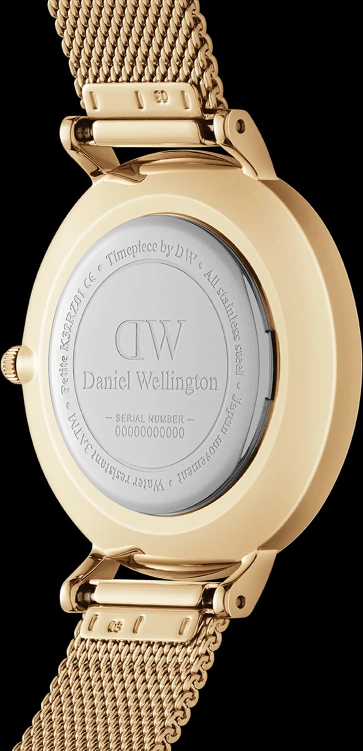 Cadran or de la montre Daniel Wellington DW00100475 en détail