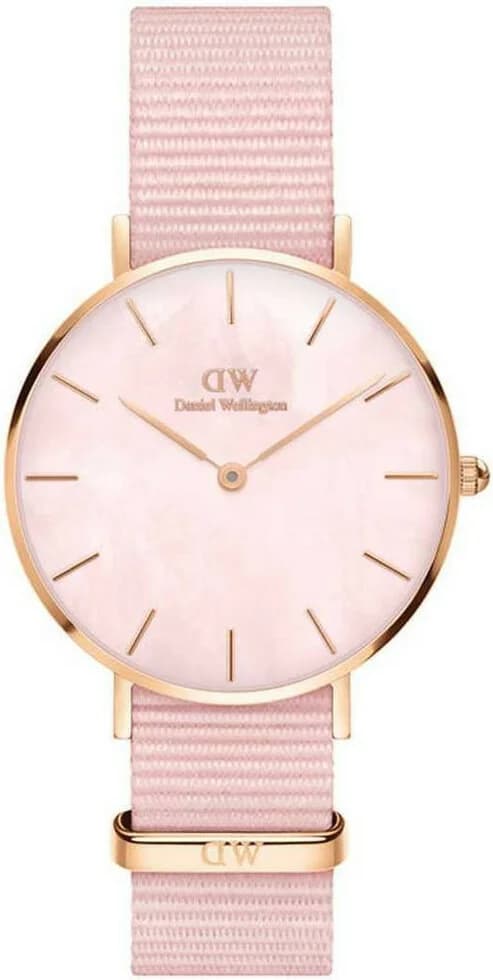 Montre femme Daniel Wellington DW00100515, au cadran rose nacre et bracelet nylon