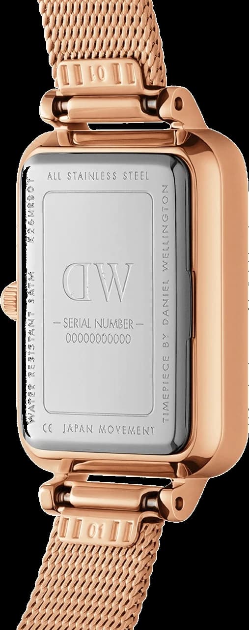 Cadran blanc de la montre Daniel Wellington DW00100527 en détail