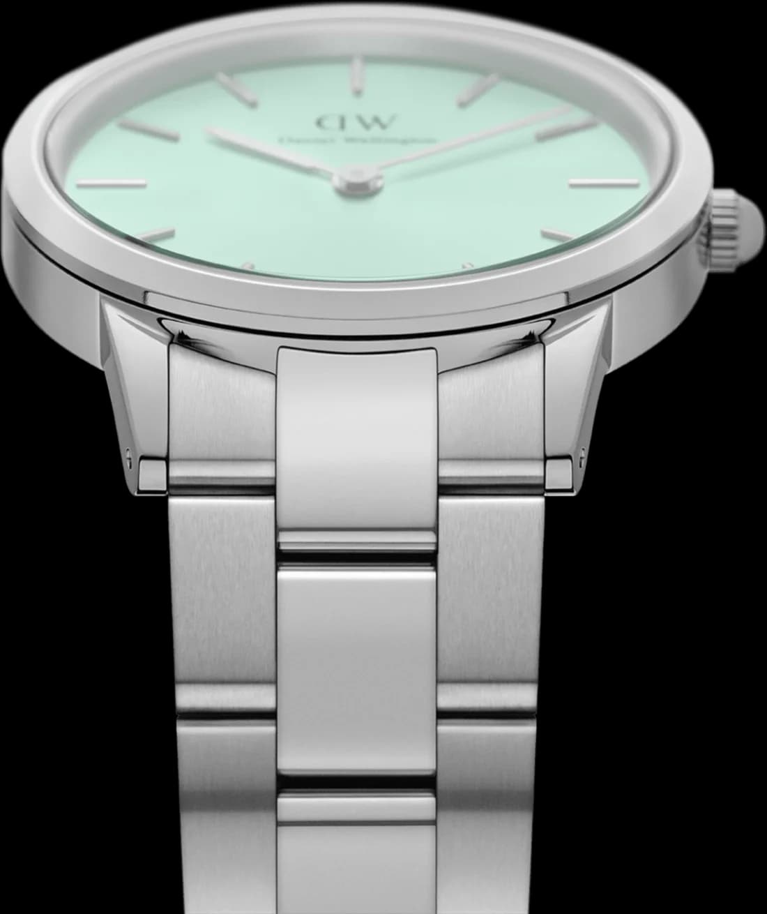 Cadran vert de la montre Daniel Wellington DW00100537 en détail