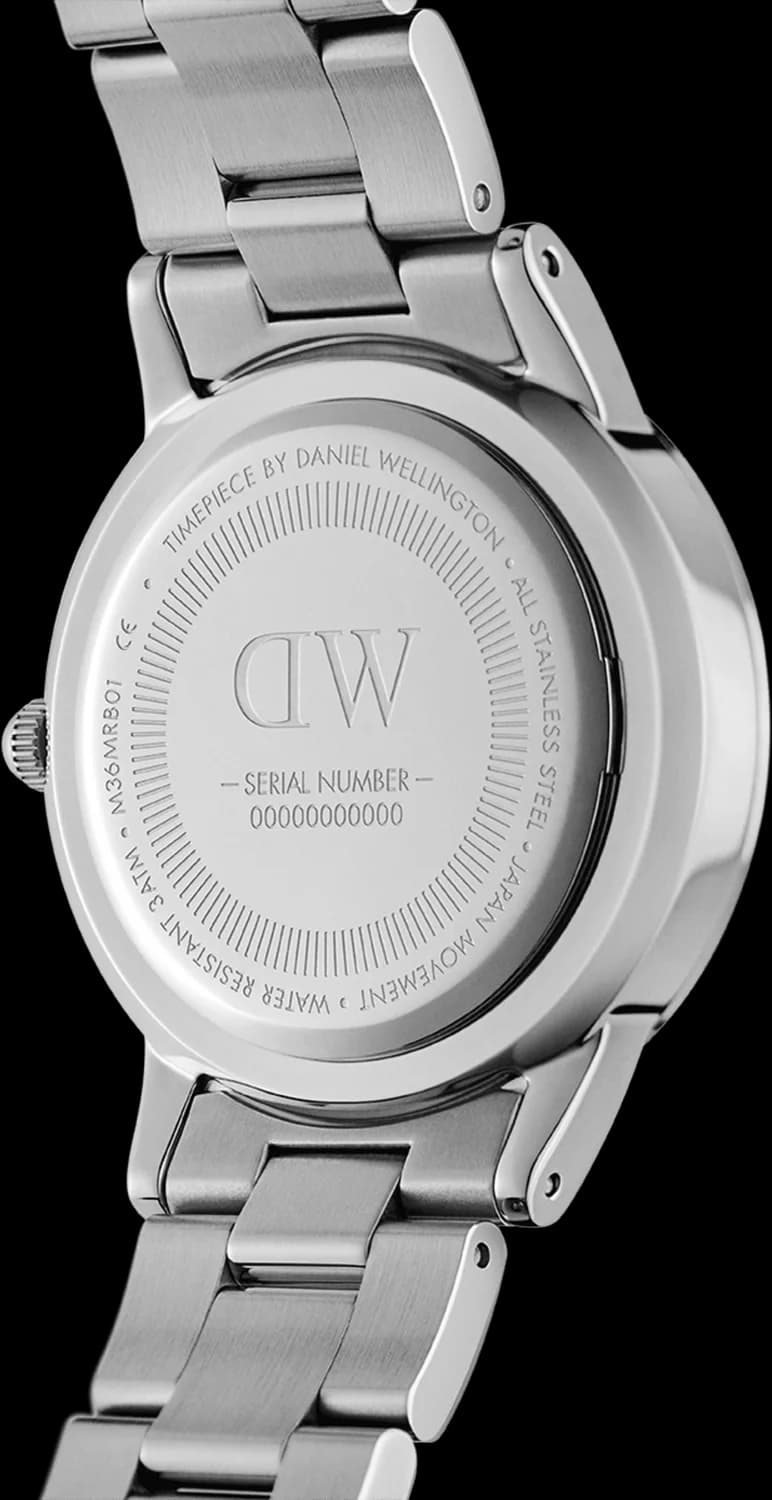 Dos du boîtier de la Daniel Wellington DW00100537