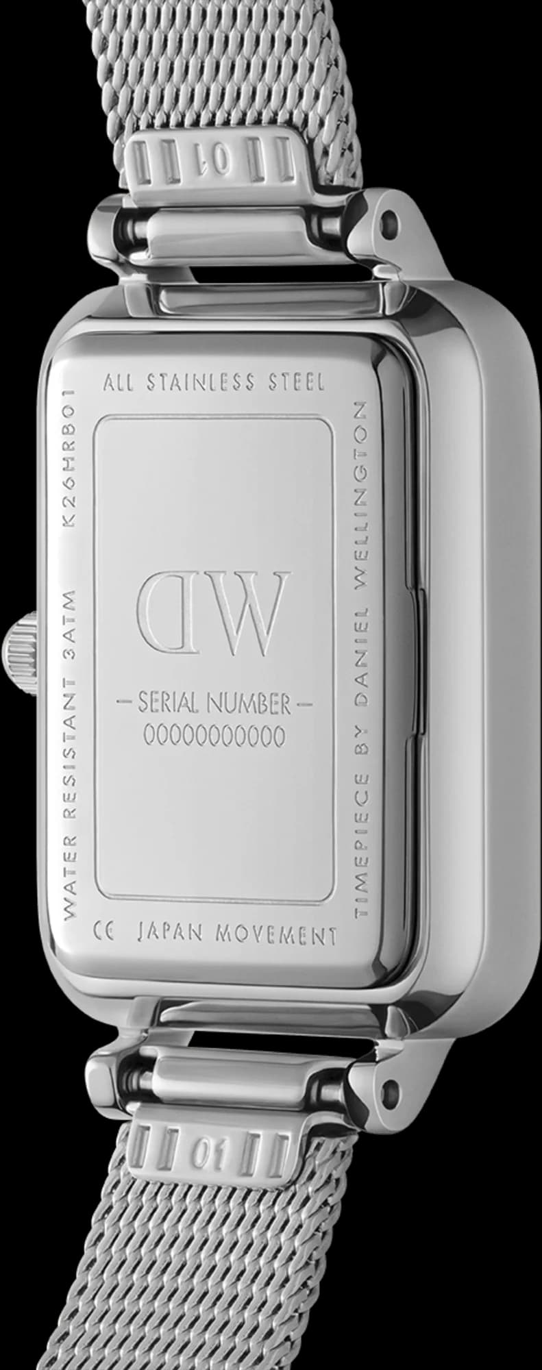 Cadran gris de la montre Daniel Wellington DW00100580 en détail