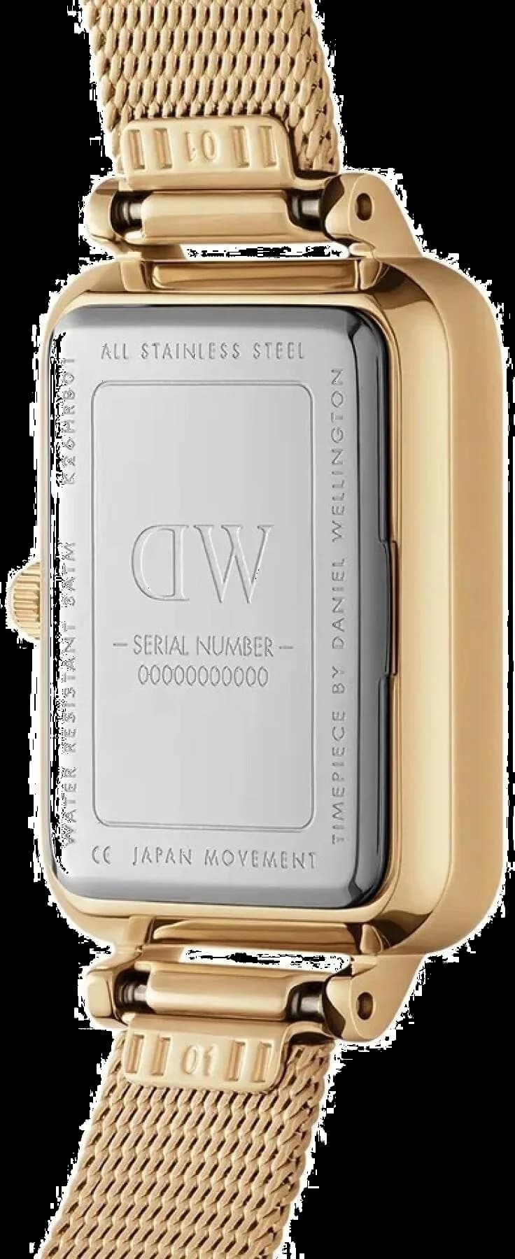 Montre Daniel Wellington DW00100583 femme verso boîtier or