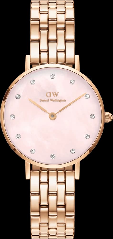 Montre femme Daniel Wellington DW00100617, cadran rose nacre sur bracelet acier