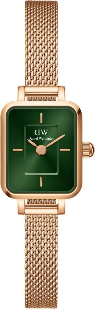 Montre femme Daniel Wellington DW00100648, cadran vert et bracelet acier or rose