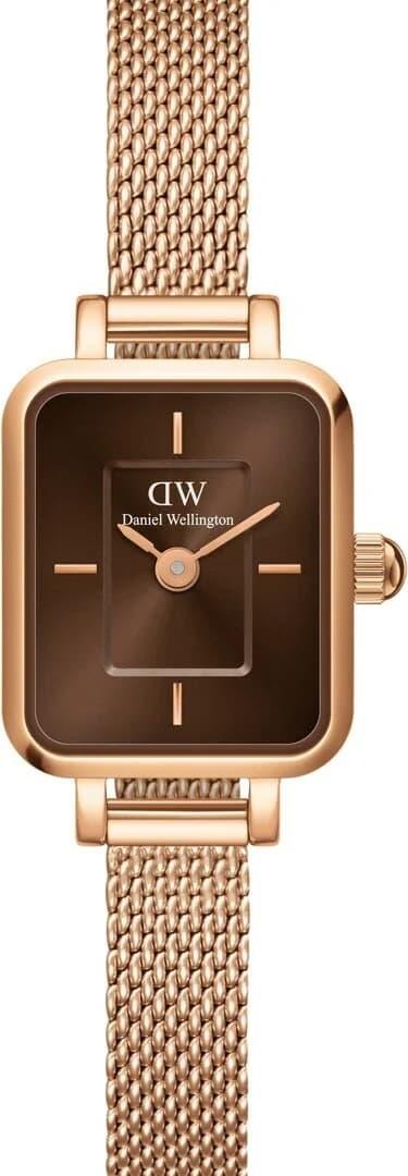 Montre femme Daniel Wellington DW00100649, cadran marron et bracelet acier bicolore