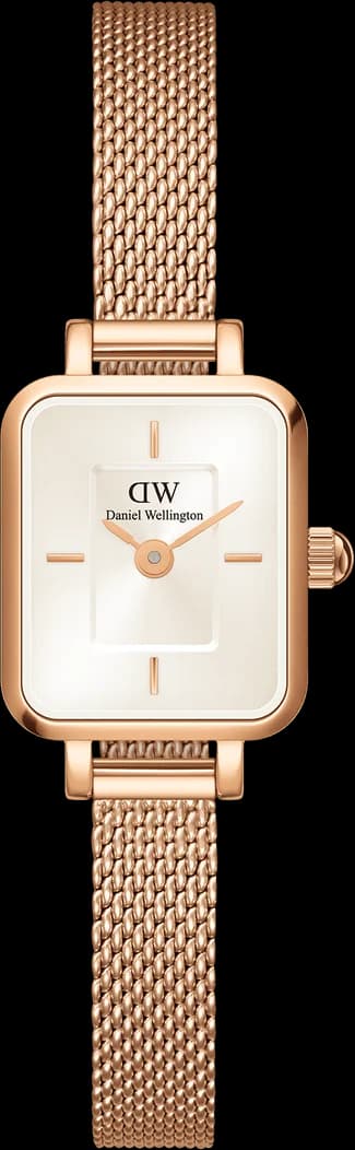 Montre femme Daniel Wellington DW00100651, cadran blanc et bracelet acier doré