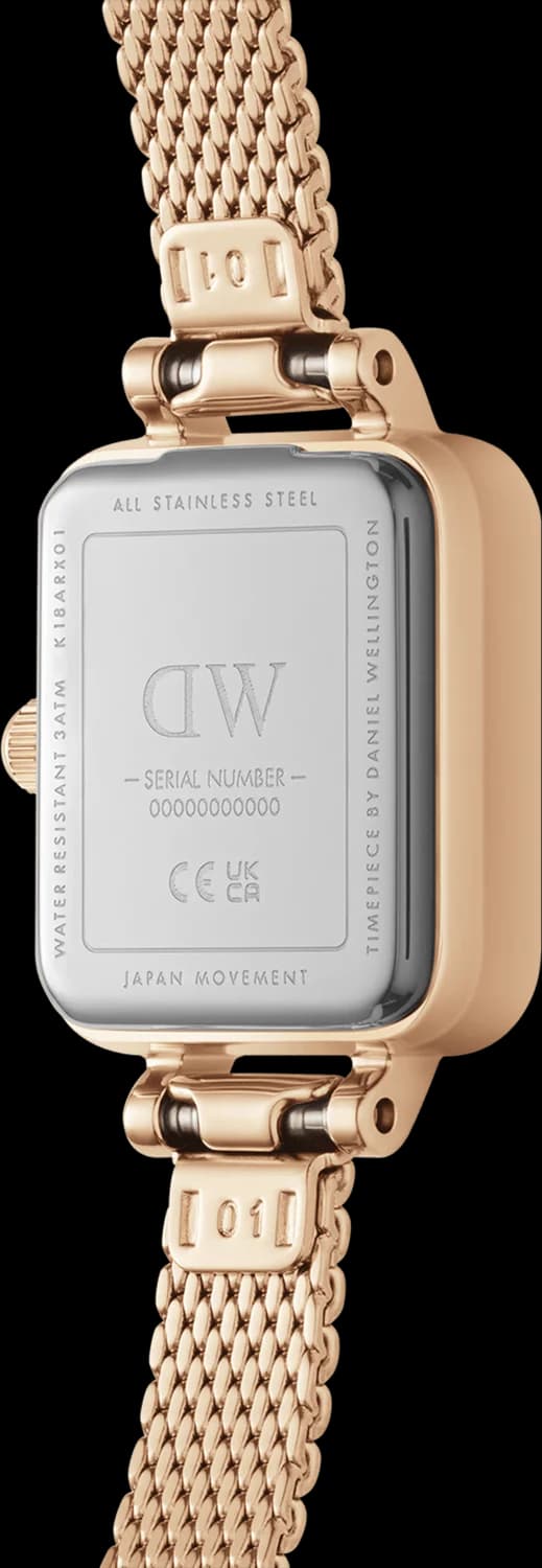 Cadran blanc de la montre Daniel Wellington DW00100651 en détail