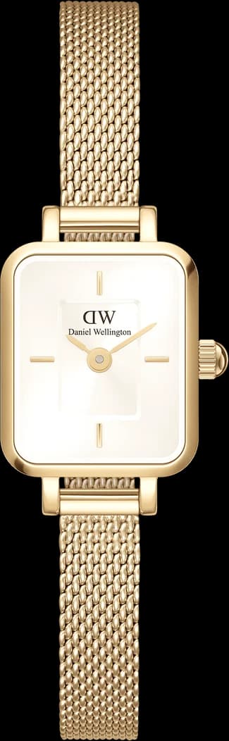 Montre femme Daniel Wellington DW00100656, cadran blanc sur bracelet milanais doré