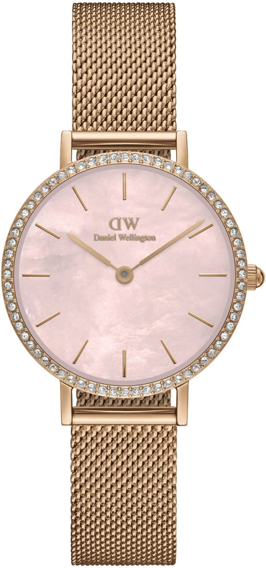 Montre femme Daniel Wellington DW00100663, au cadran rose nacré sur bracelet acier