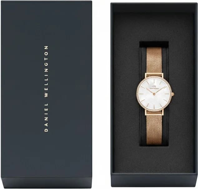 Cadran blanc de la montre Daniel Wellington DW00100673 en détail