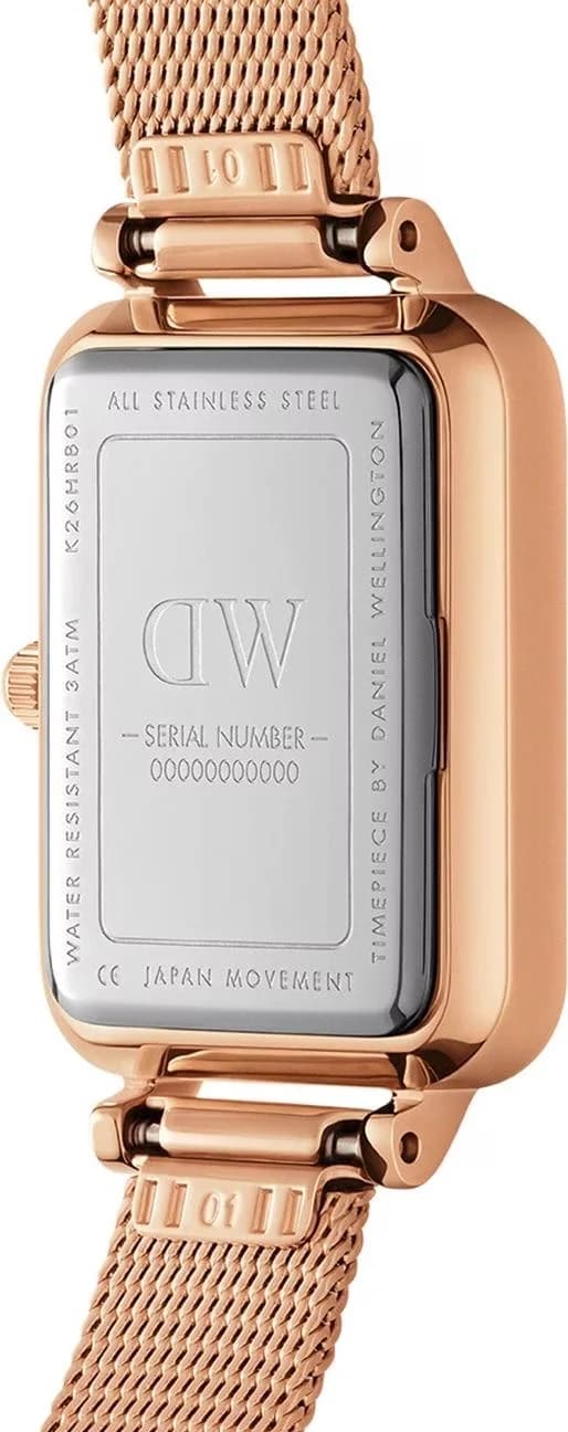 Cadran blanc de la montre Daniel Wellington DW00100674 en détail