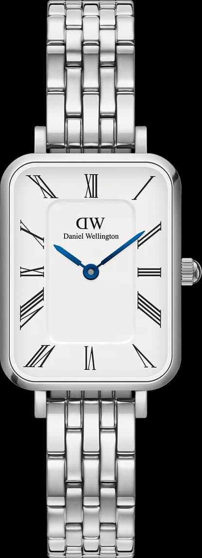 Montre femme Daniel Wellington DW00100691, cadran blanc, maille milanaise or rose
